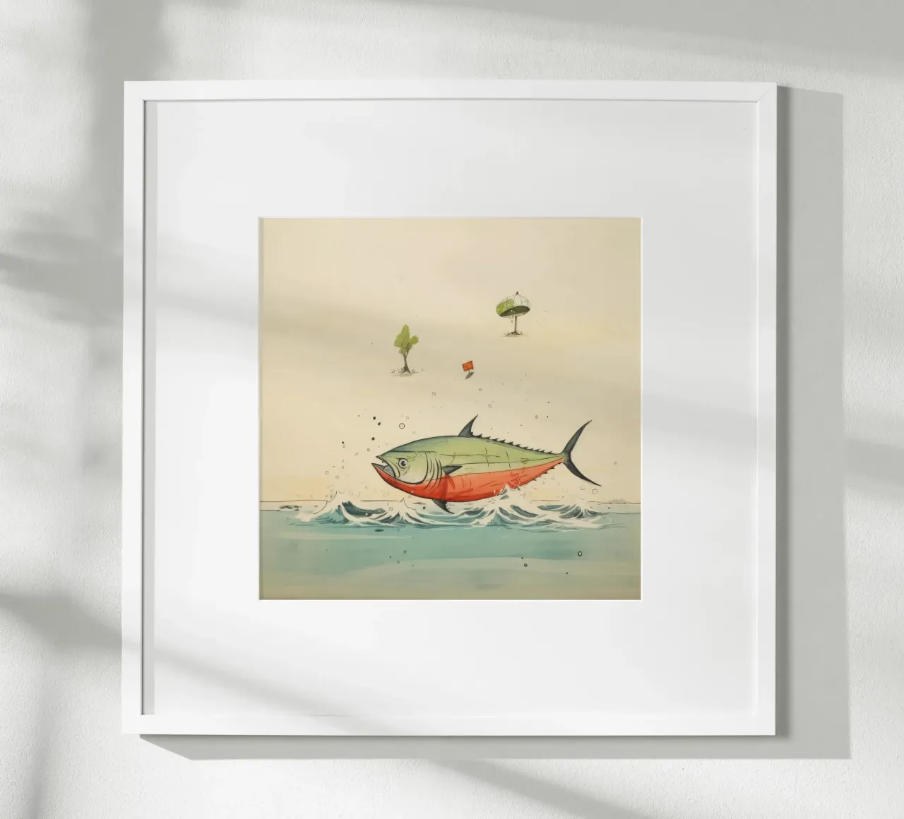 Minimum Tuna poster by Minimal Animal Art