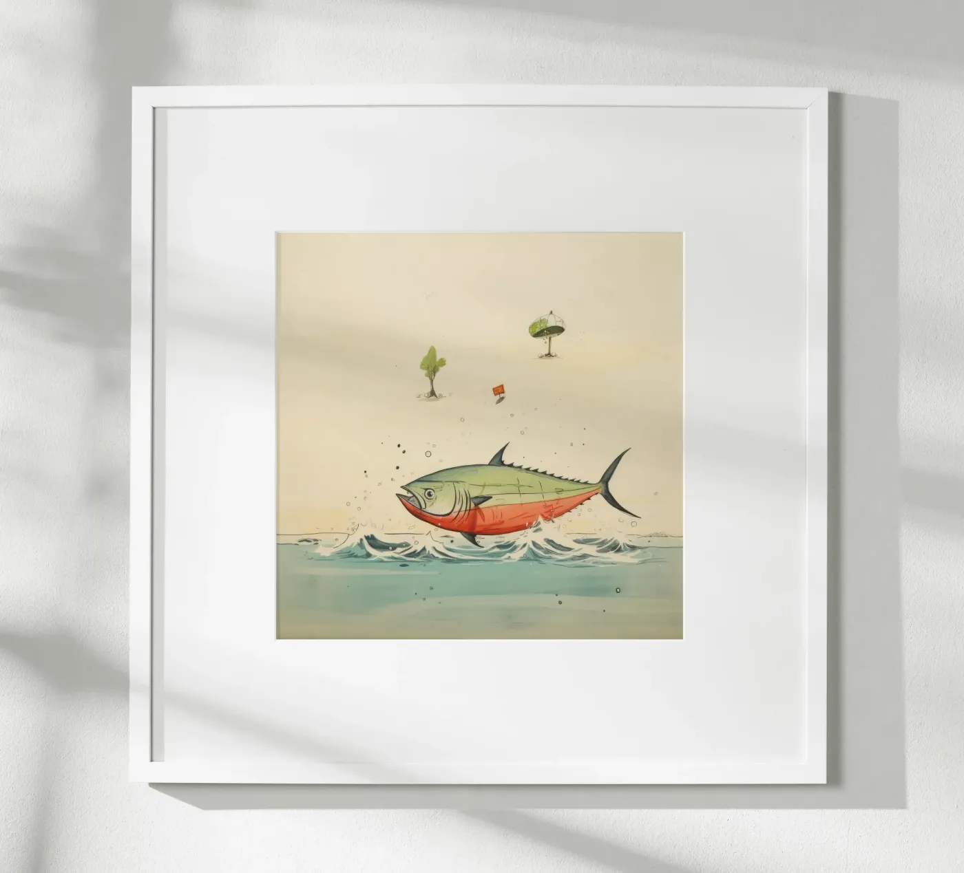 Minimum Tuna poster da Minimal Animal Art