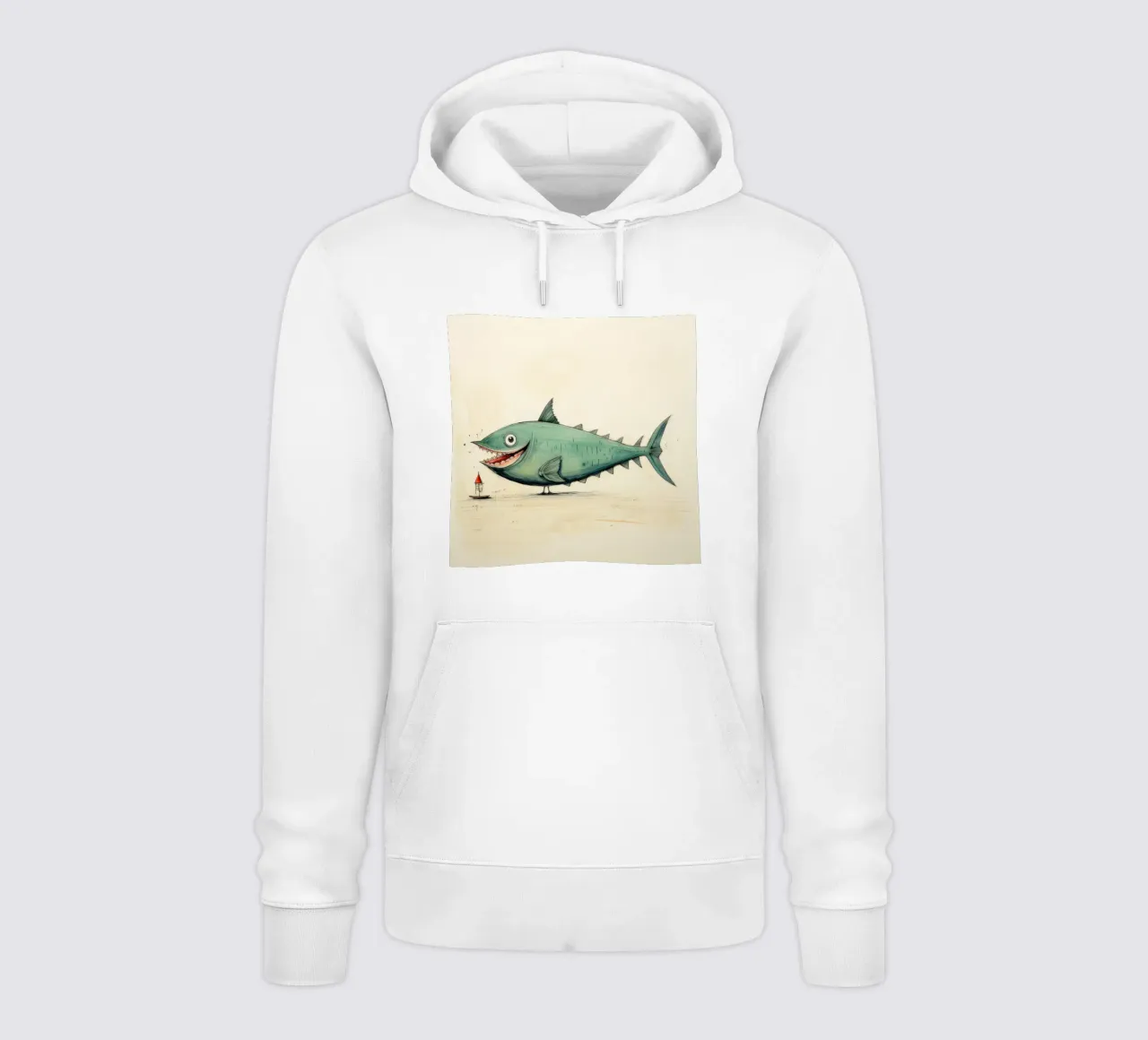 Tonno minimo 3 felpa con cappuccio da Minimal Animal Art