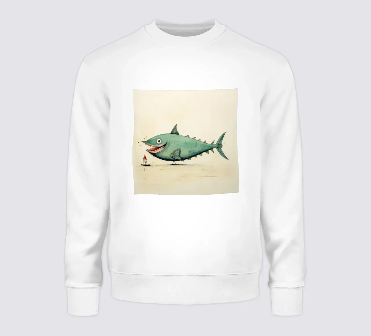 Tonno minimo 3 felpa da Minimal Animal Art