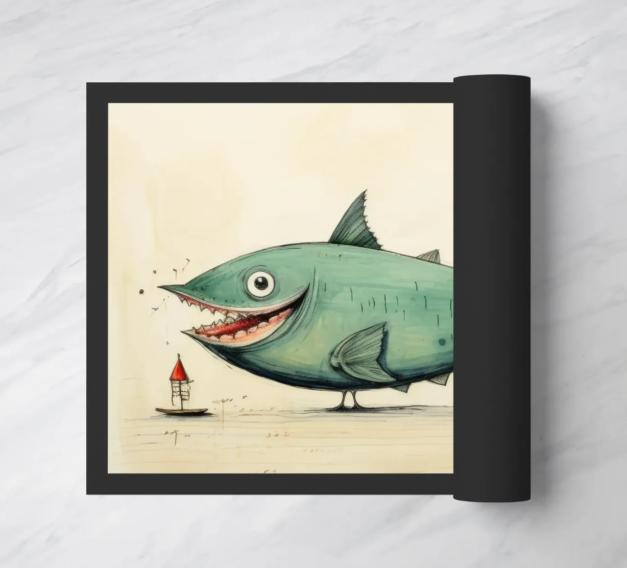 Tonno minimo 3 zerbino da Minimal Animal Art