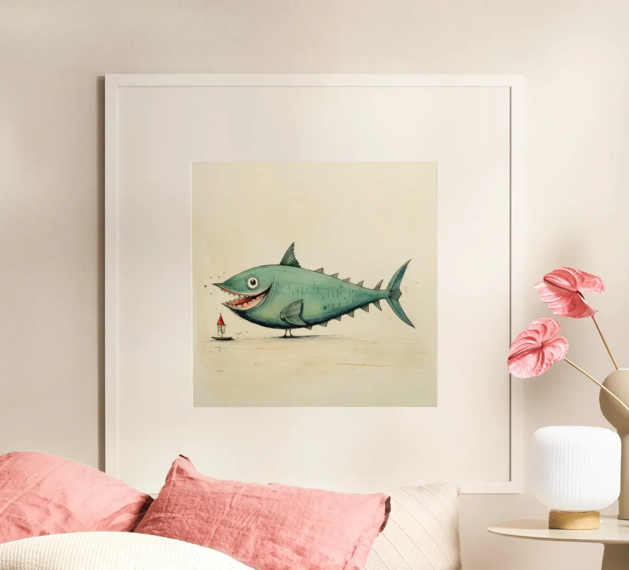 Minimum Tuna poster by Minimal Animal Art