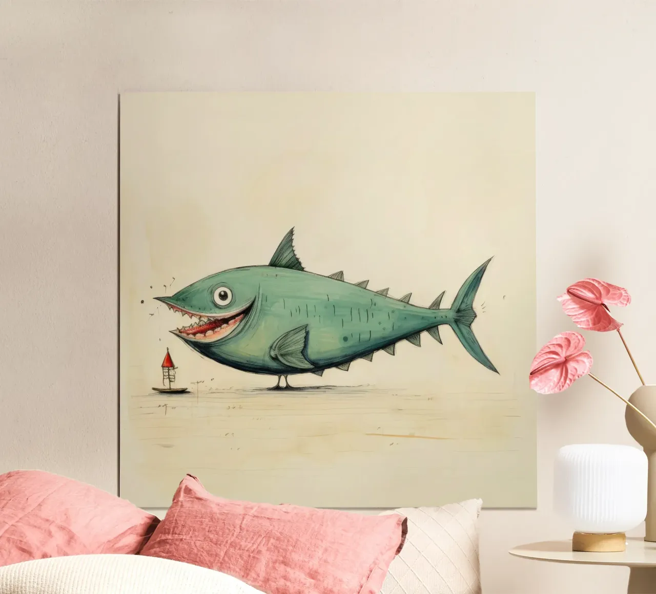 Minimum Tuna poster by Minimal Animal Art