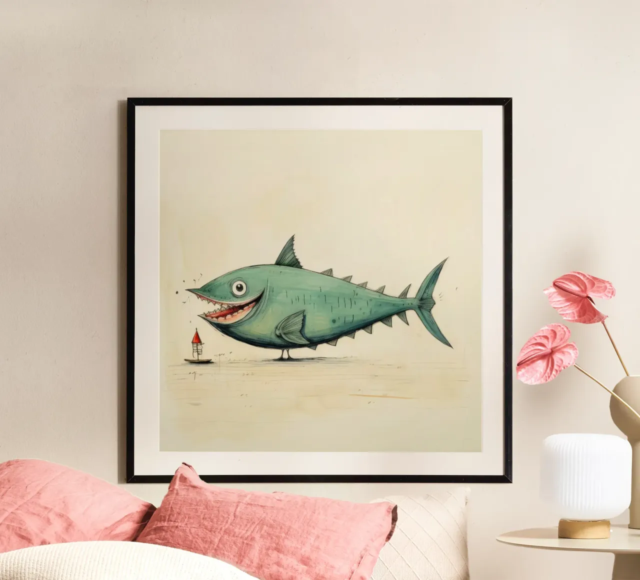 Minimum Tuna poster by Minimal Animal Art