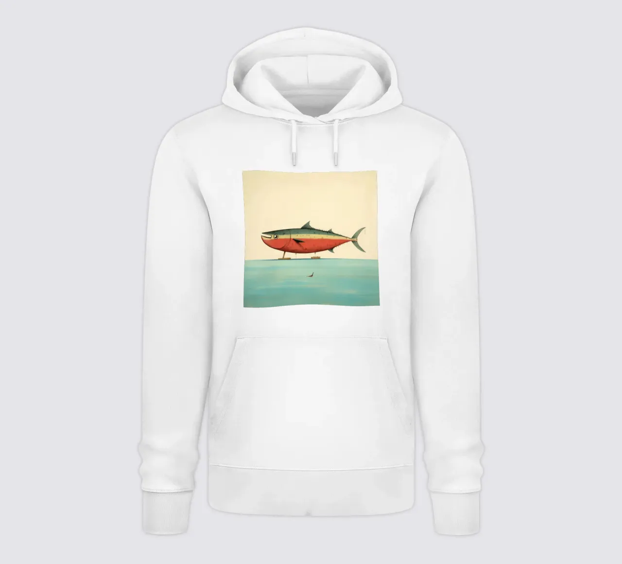 Tonno minimo 1 felpa con cappuccio da Minimal Animal Art