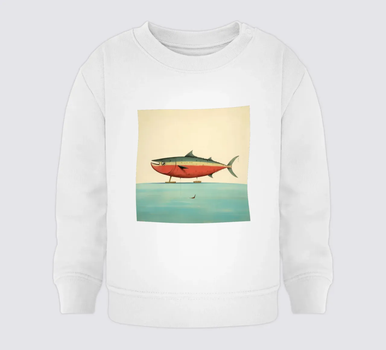 Tonno minimo 1 felpa neonato da Minimal Animal Art