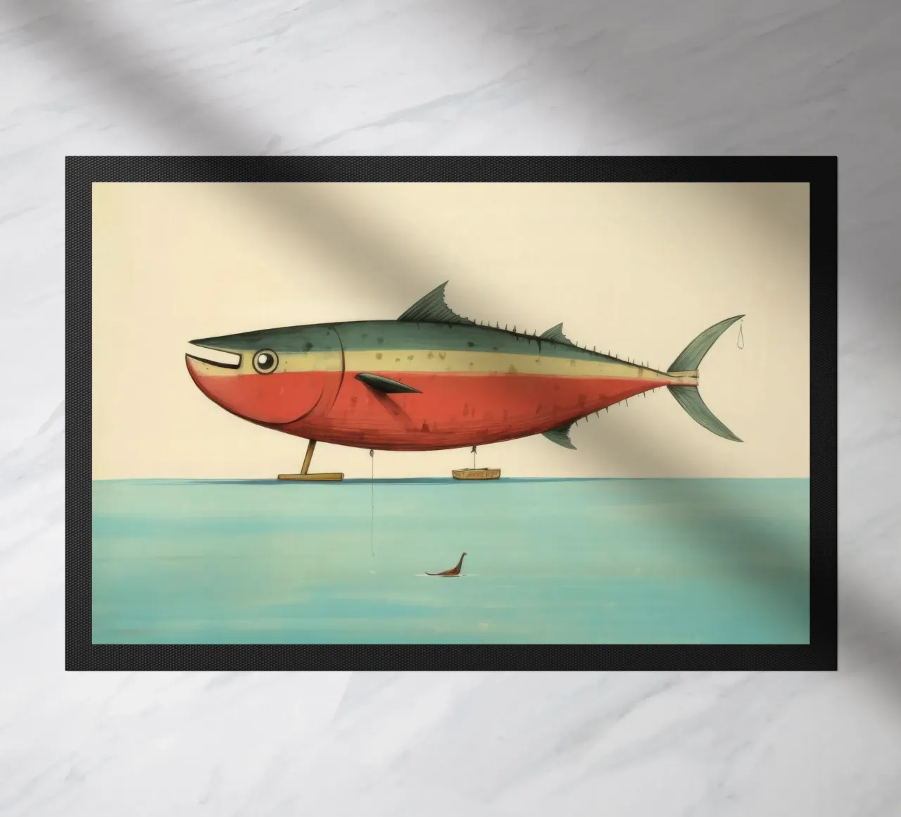 Minimum Tuna doormat by Minimal Animal Art