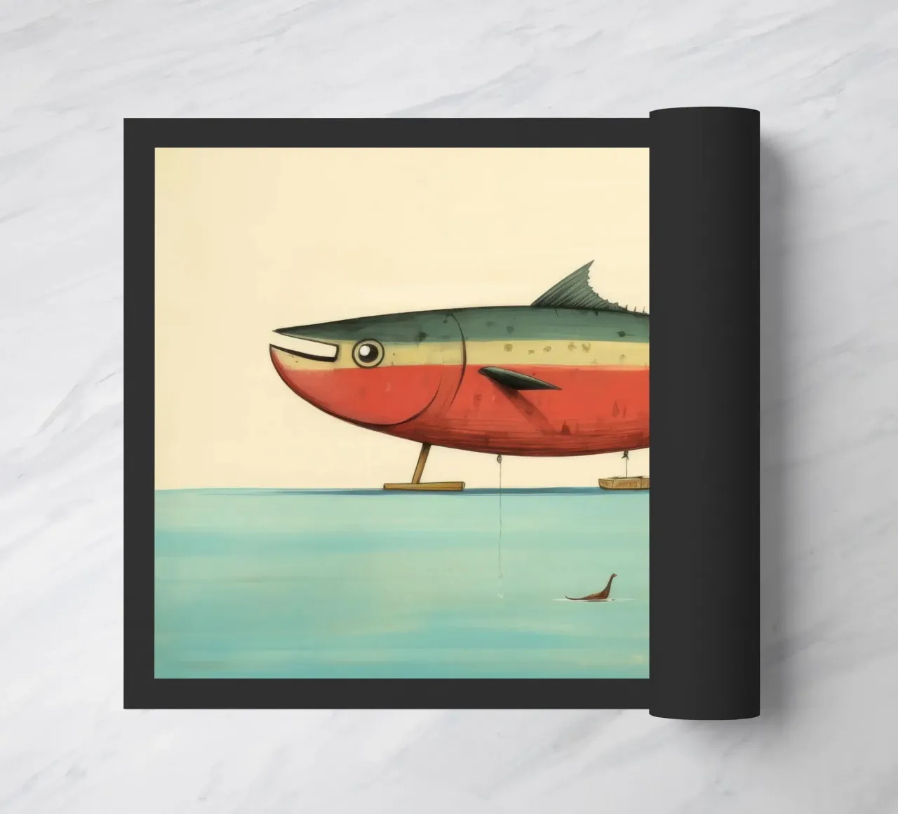 Minimum Tuna doormat by Minimal Animal Art