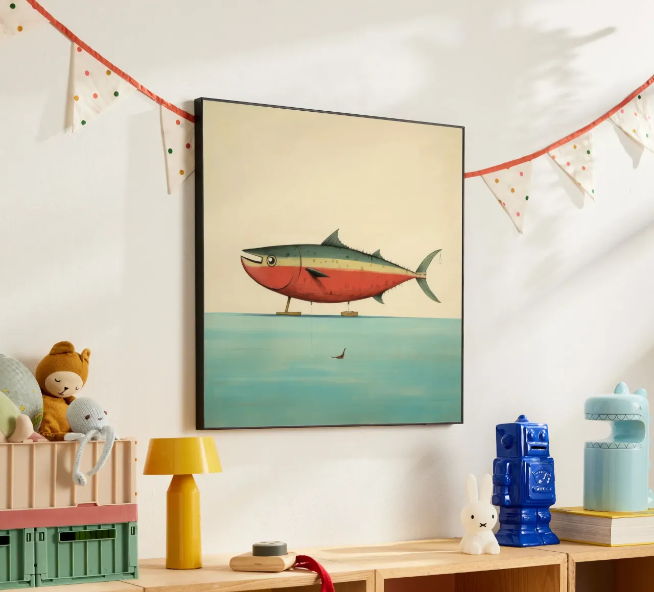 Tonno minimo 1 alluminio dibond da Minimal Animal Art