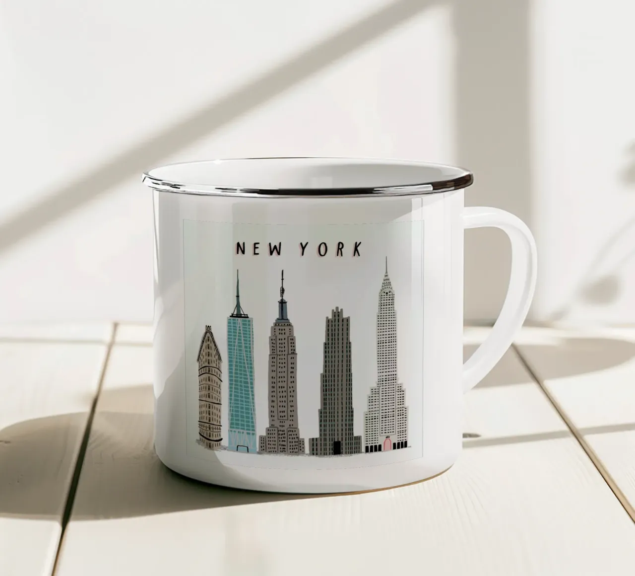 Edifici di New York tazza in smalto da Alex Foster