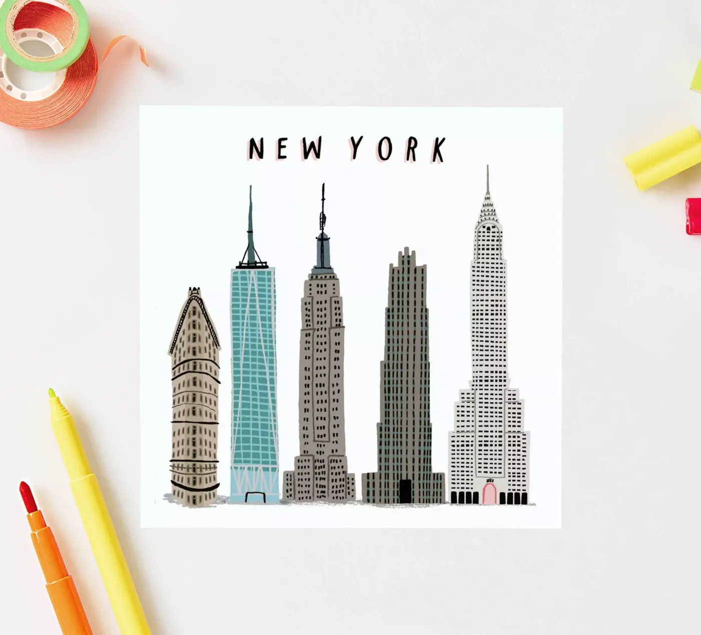 Edifici di New York adesivo da Alex Foster