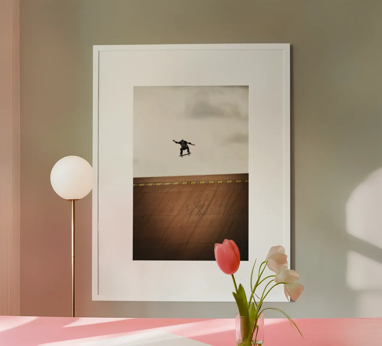 Skaterboarder poster con telaio in plastica da Flo Klein
