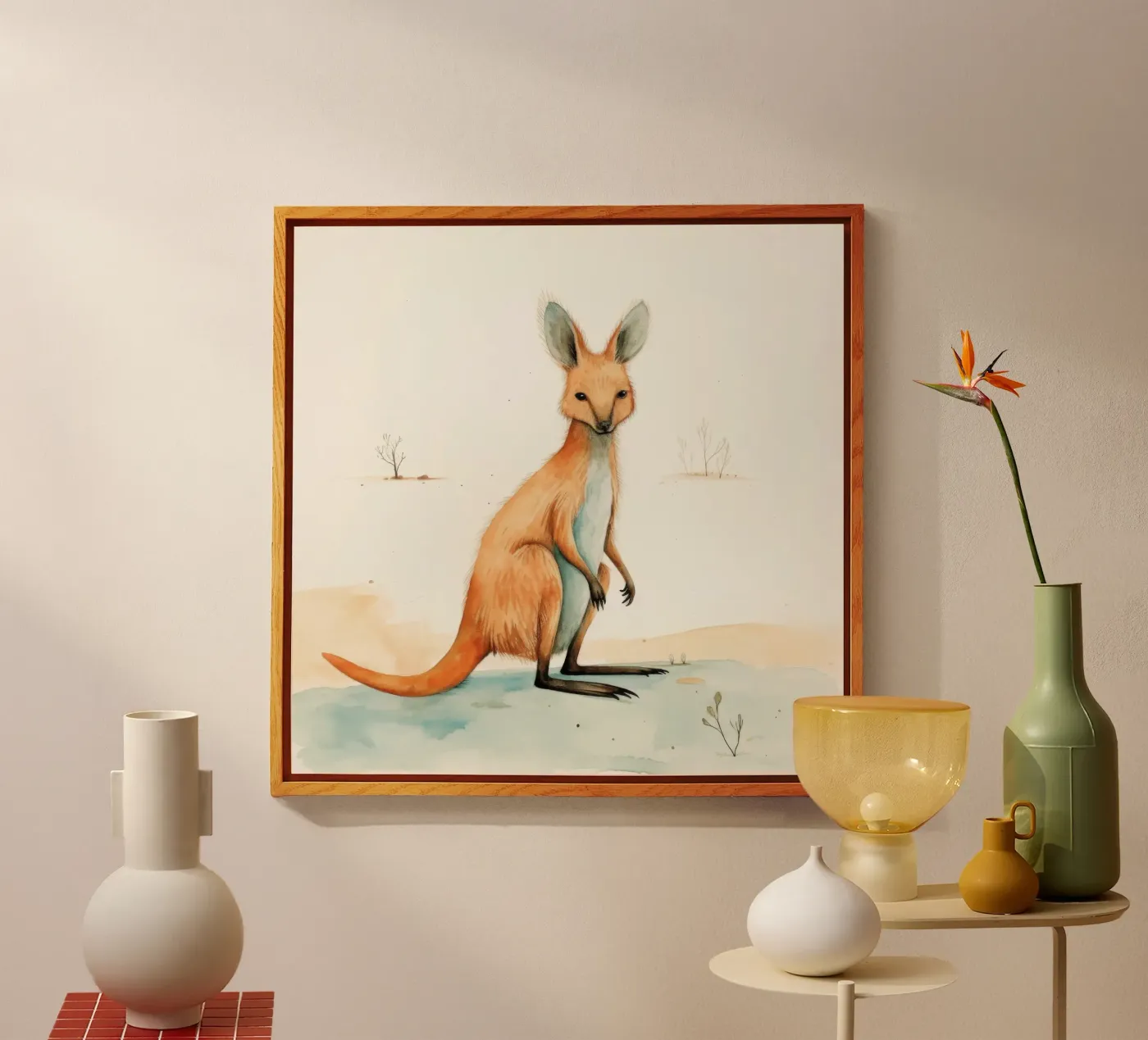 Minimal Wallaby plexiglass da Minimal Animal Art