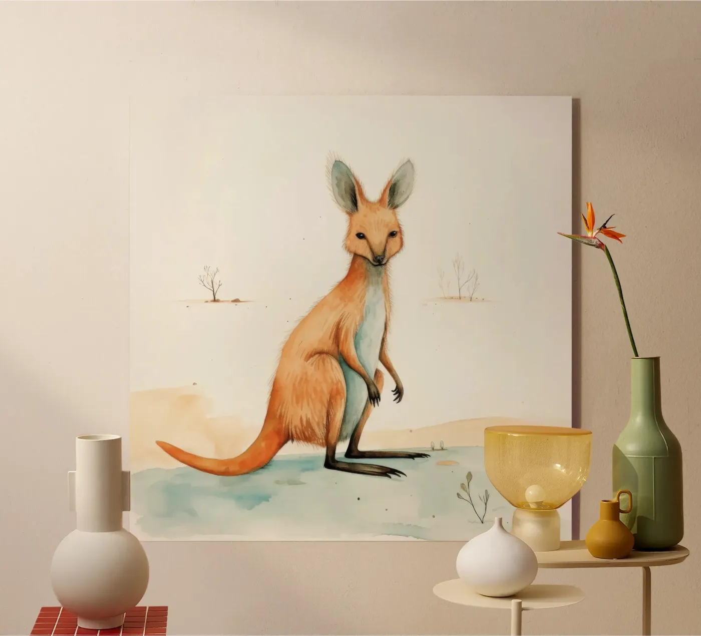 Minimal Wallaby plexiglass da Minimal Animal Art