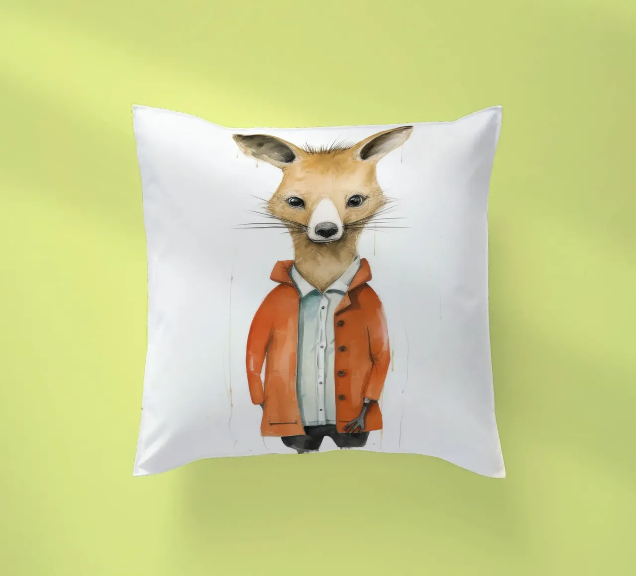 Wallaby minimale 3 cuscino da Minimal Animal Art