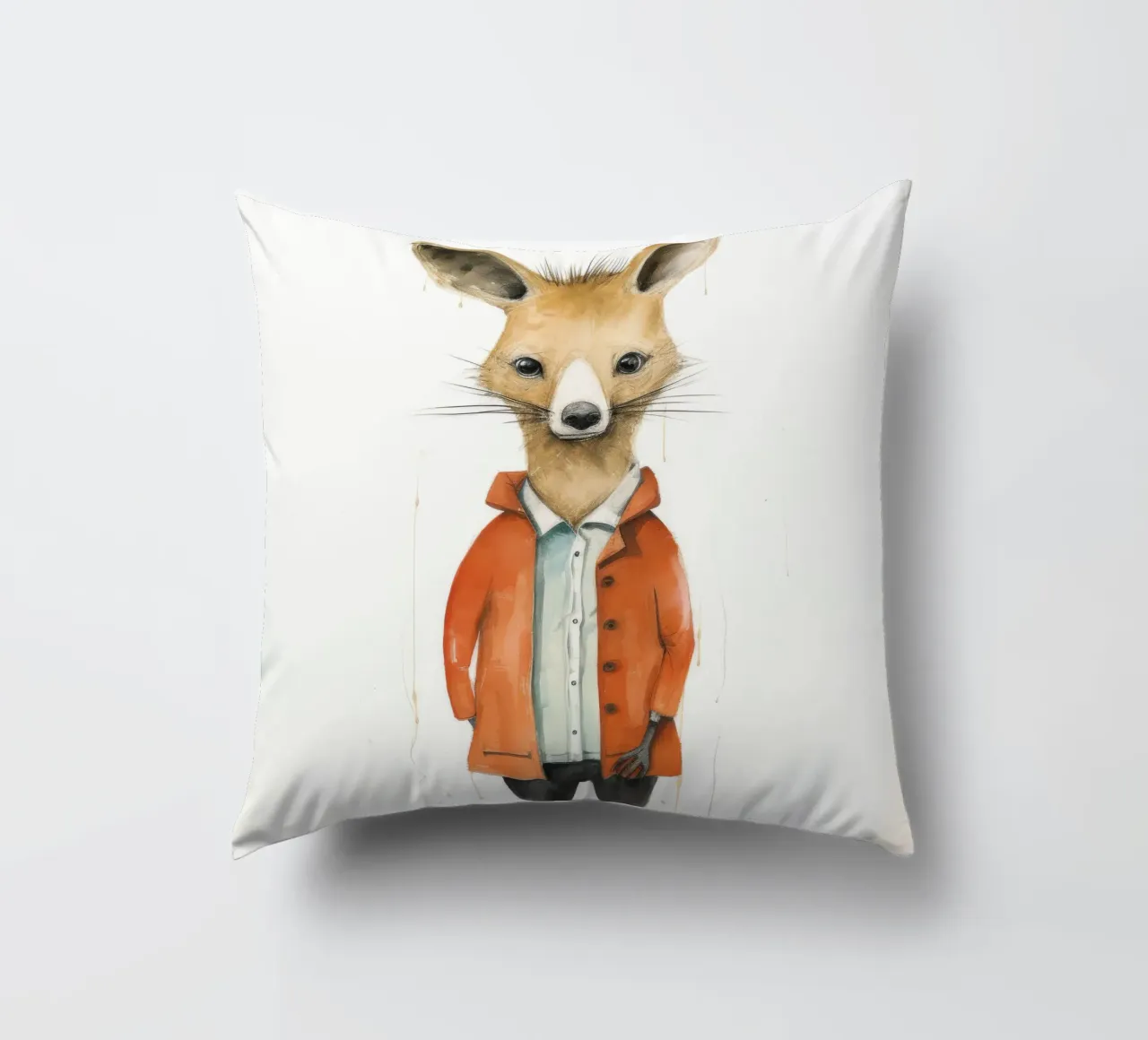 Wallaby minimale 3 cuscino da Minimal Animal Art