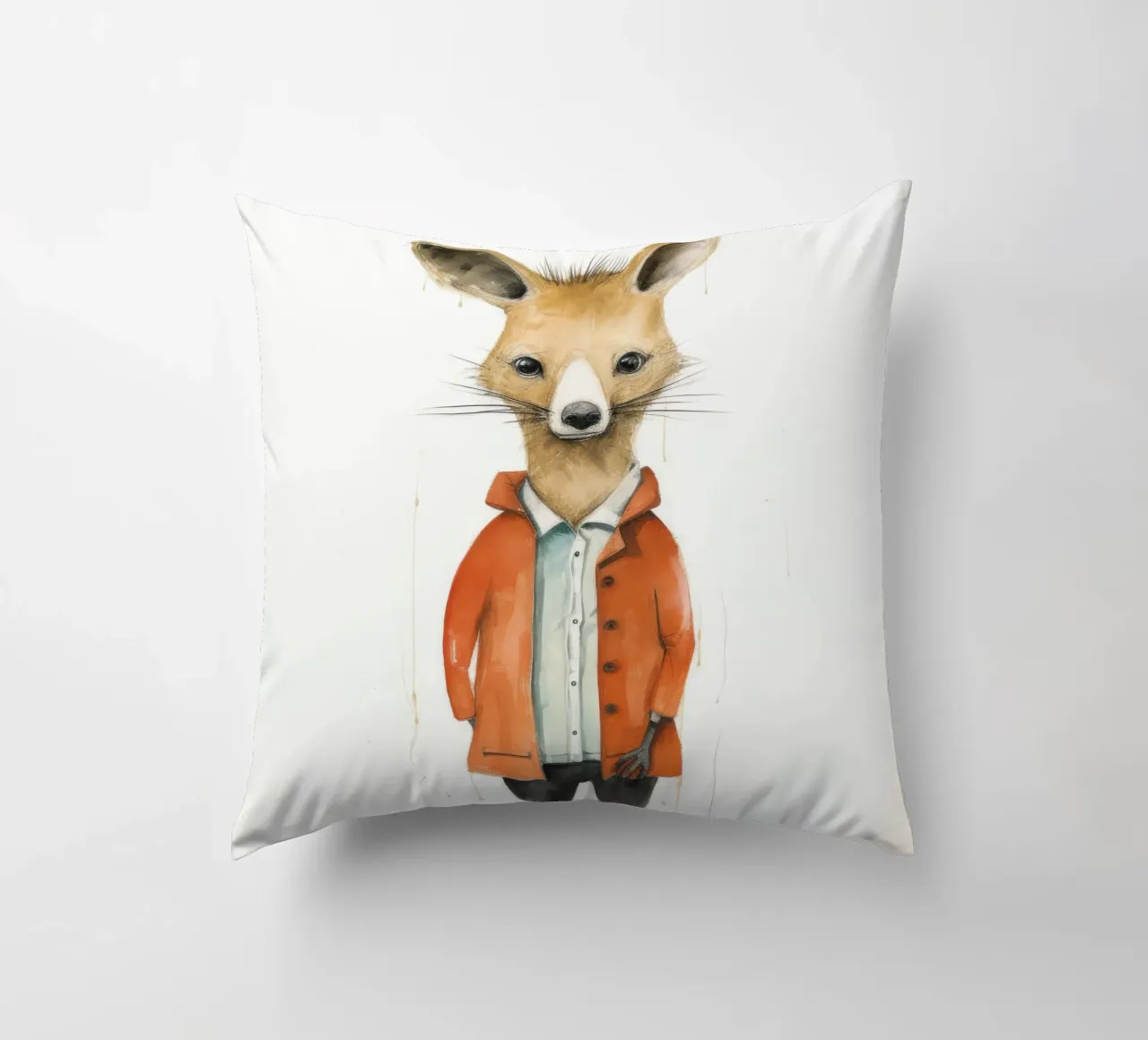 Wallaby minimale 3 cuscino da Minimal Animal Art