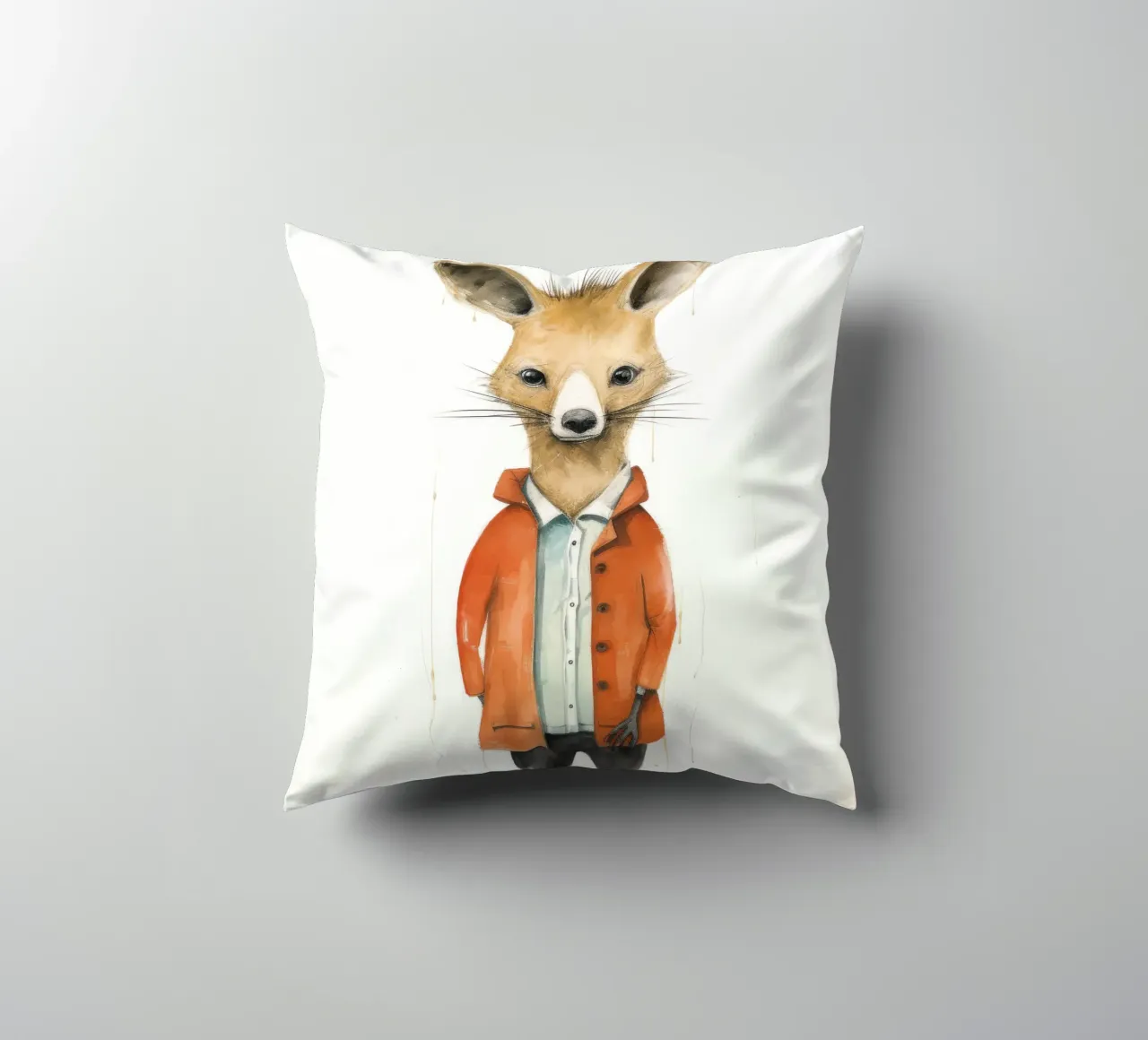 Wallaby minimale 3 cuscino da Minimal Animal Art