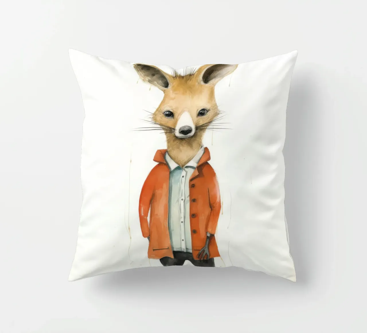 Wallaby minimale 3 cuscino da Minimal Animal Art
