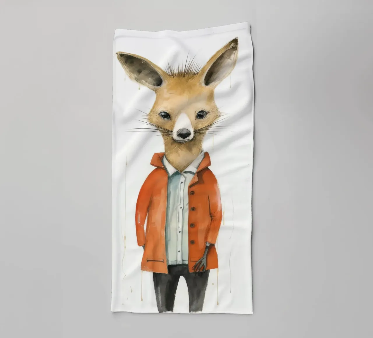 Wallaby minimale 3 asciugamano da bagno da Minimal Animal Art
