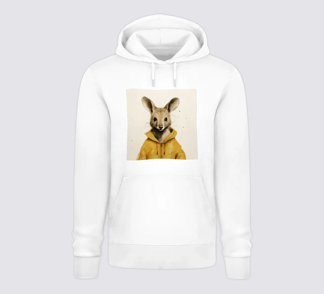 Wallaby minimo 4 felpa con cappuccio da Minimal Animal Art