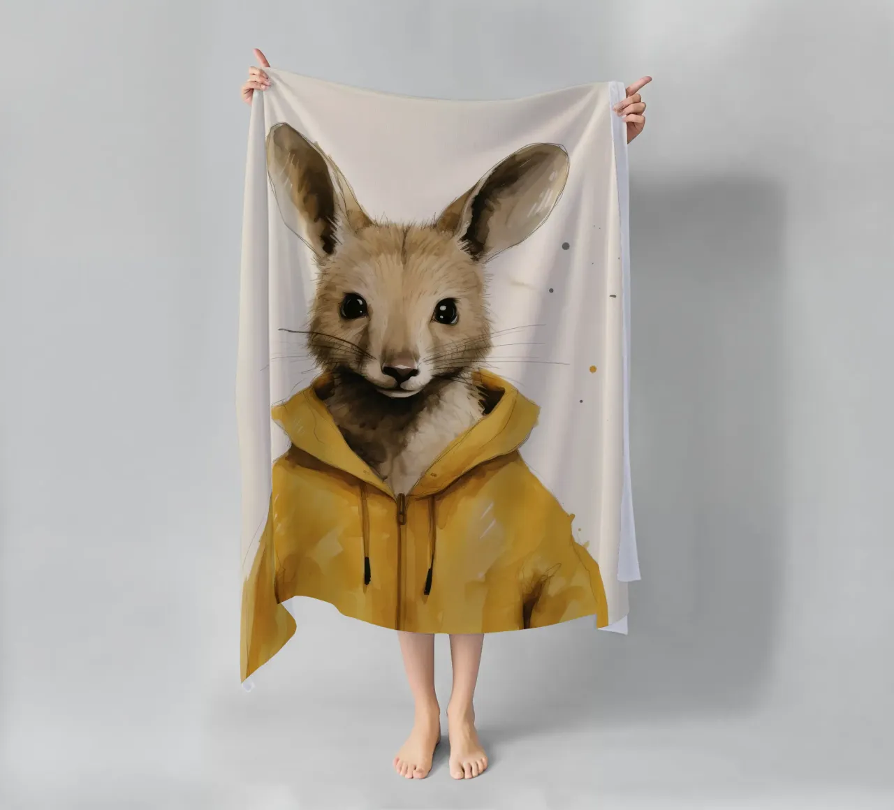 Wallaby minimo 4 telo mare da Minimal Animal Art