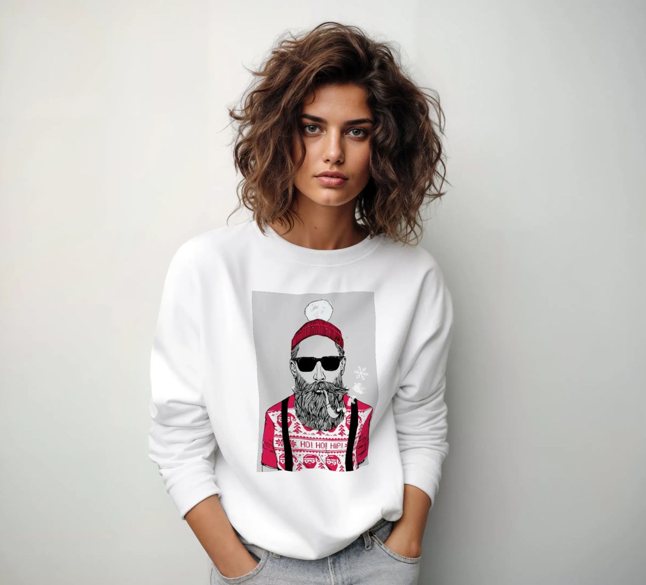 Ho Ho Hipster felpa da Doozal