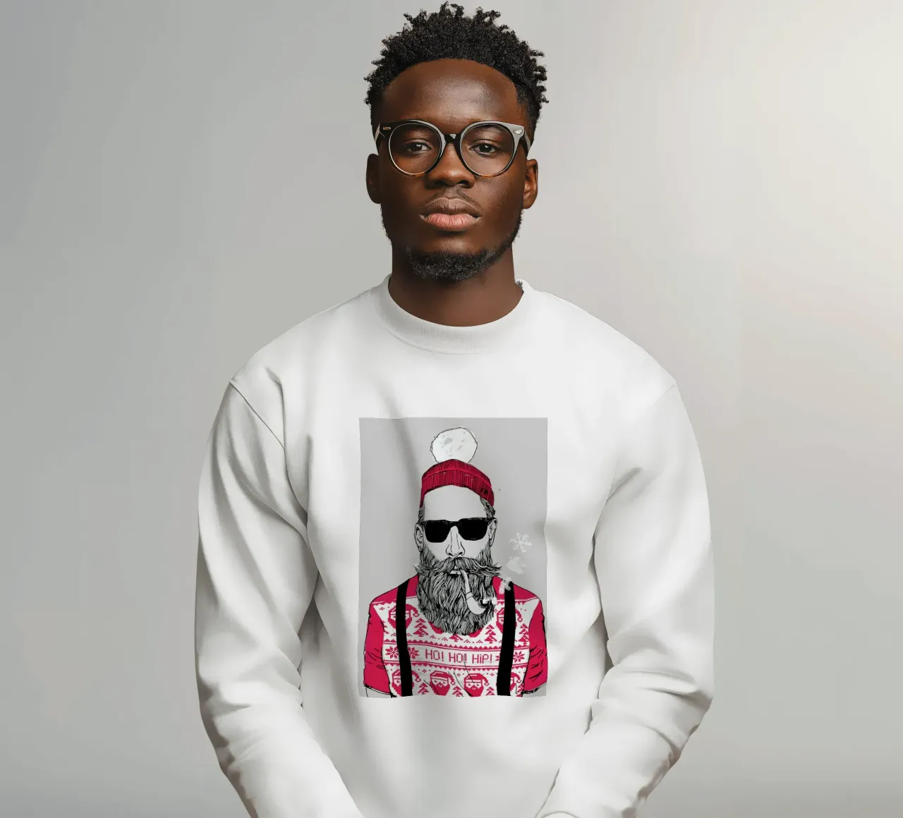 Ho Ho Hipster sweatshirt by Doozal
