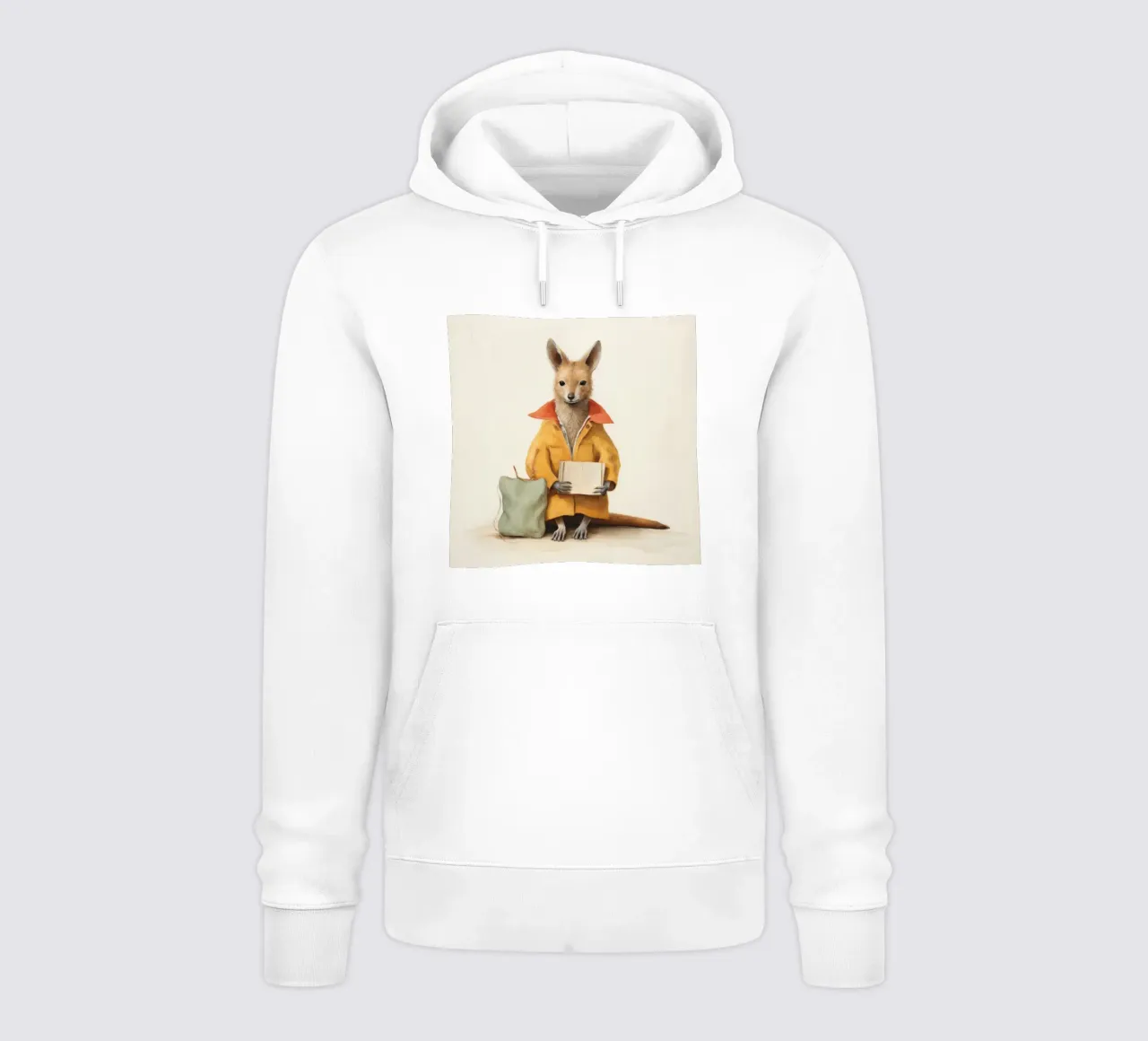 Wallaby minimo 1 felpa con cappuccio da Minimal Animal Art