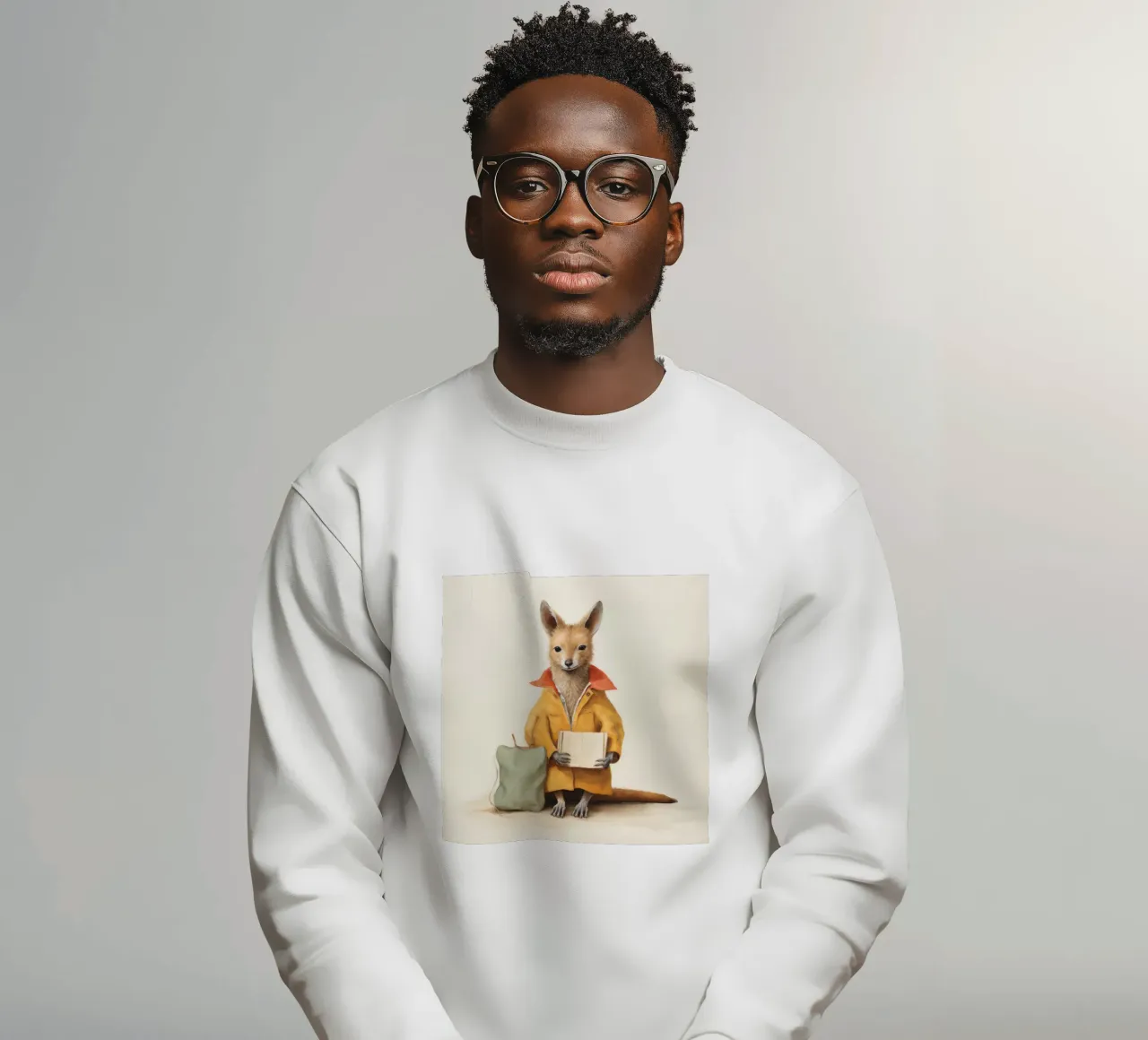 Wallaby minimo 1 felpa da Minimal Animal Art