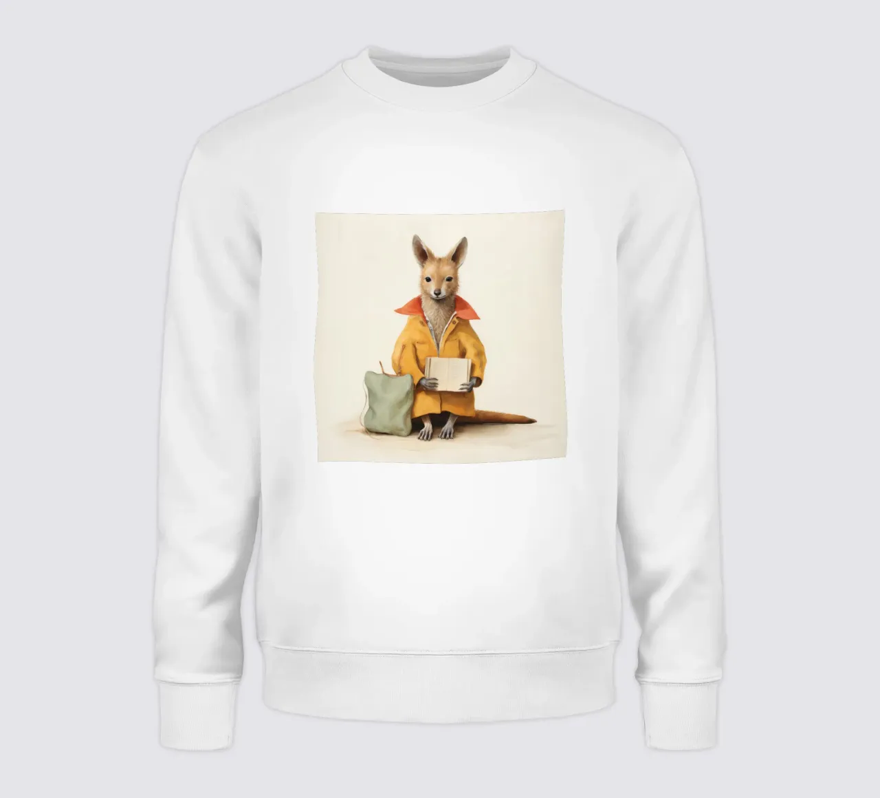 Wallaby minimo 1 felpa da Minimal Animal Art