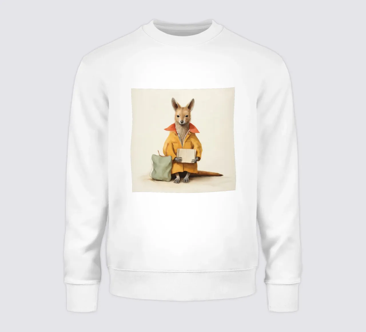 Wallaby minimo 1 felpa da Minimal Animal Art