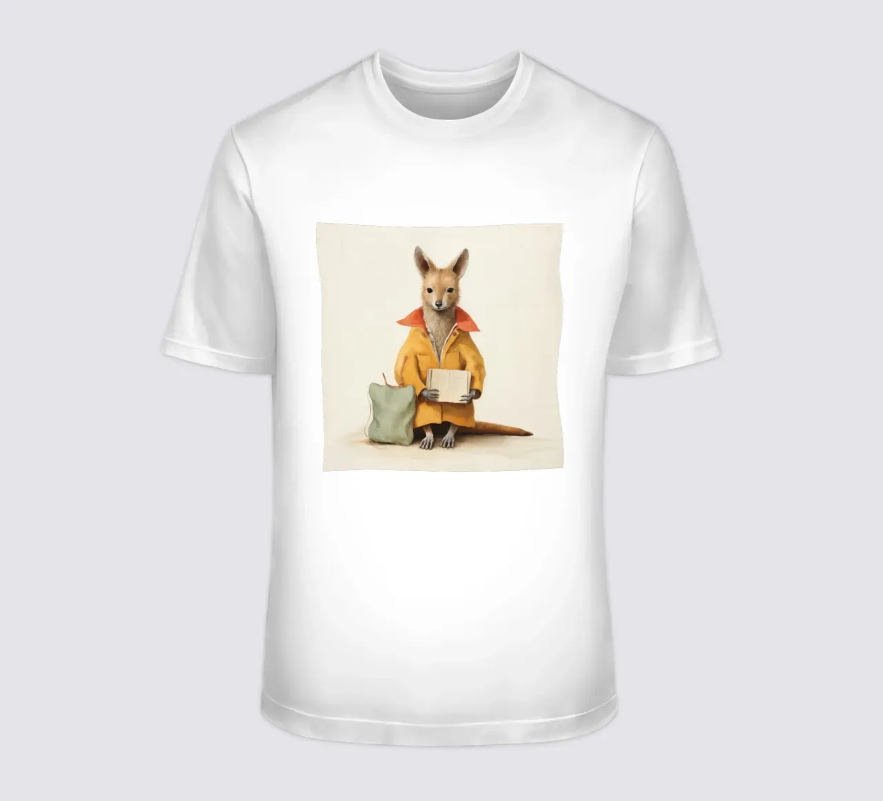 Wallaby minimo 1 t-shirt da Minimal Animal Art