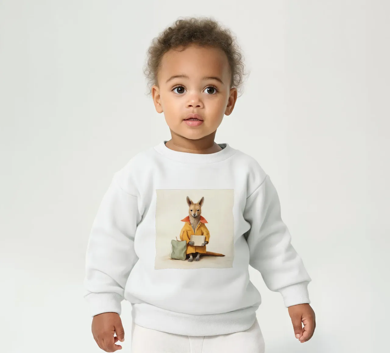 Wallaby minimo 1 felpa neonato da Minimal Animal Art