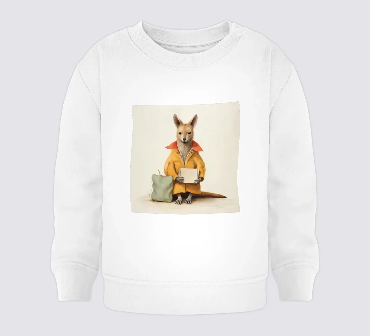 Wallaby minimo 1 felpa neonato da Minimal Animal Art