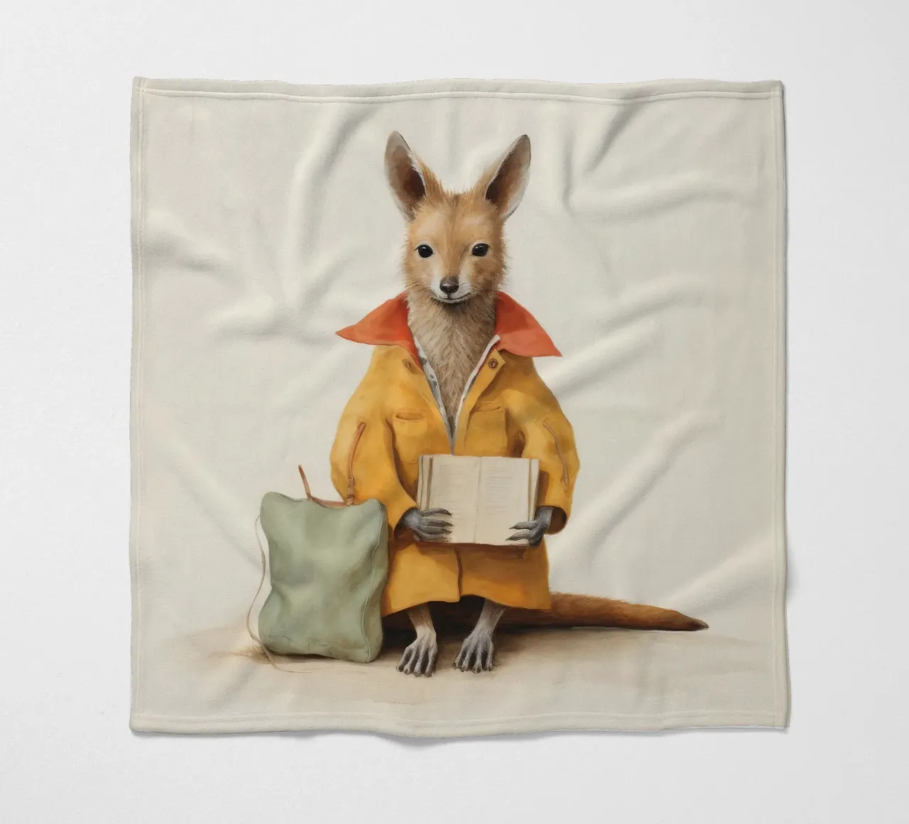 Wallaby minimo 1 coperta in pile da Minimal Animal Art
