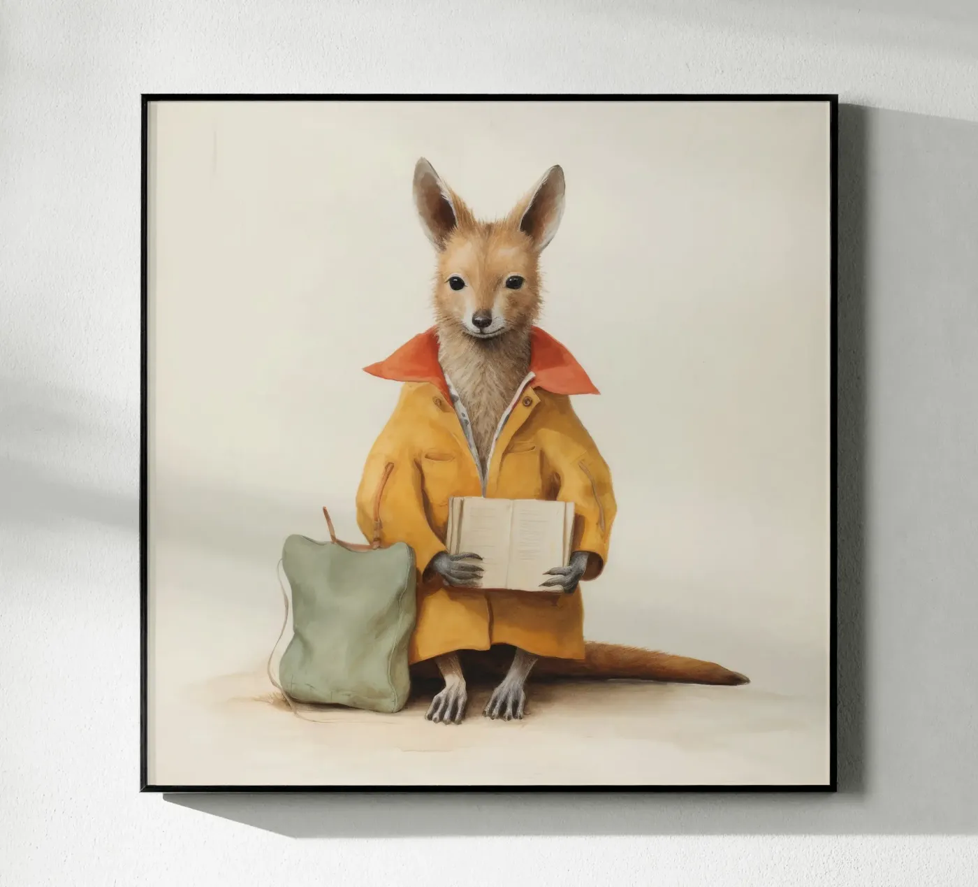 Minimal Wallaby acryl van Minimal Animal Art