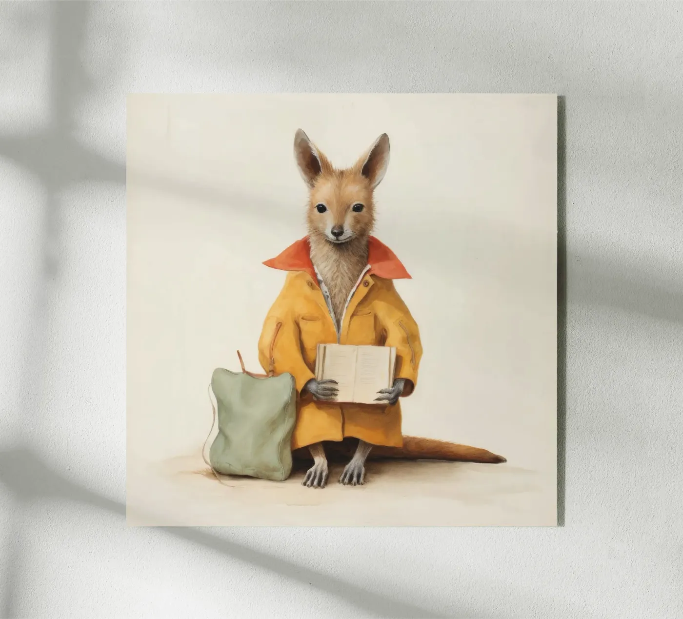 Minimal Wallaby acryl van Minimal Animal Art