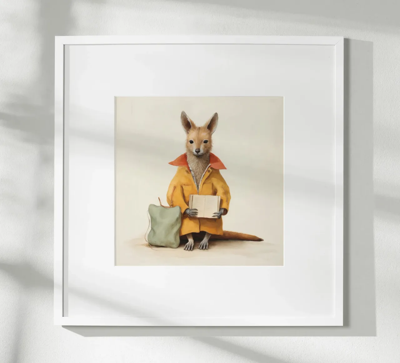 Wallaby minimo 1 carta hahnemühle da Minimal Animal Art