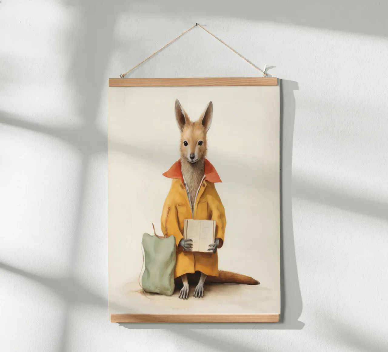 Minimal Wallaby poster da Minimal Animal Art