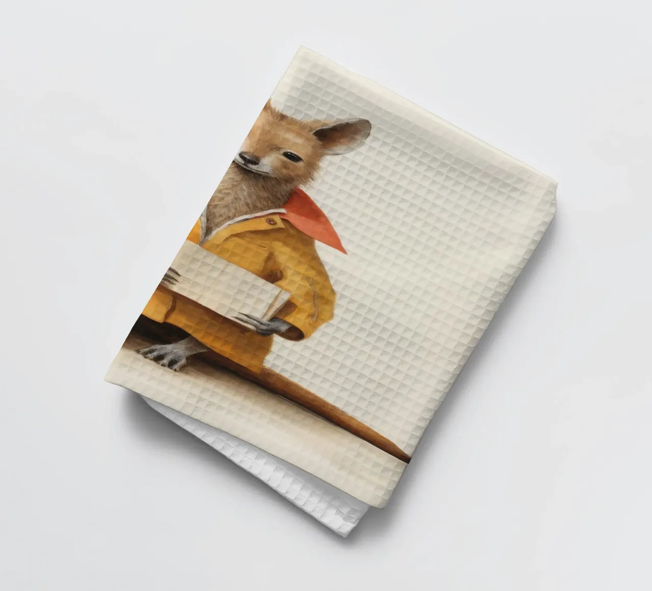 Wallaby minimo 1 canovaccio da cucina da Minimal Animal Art