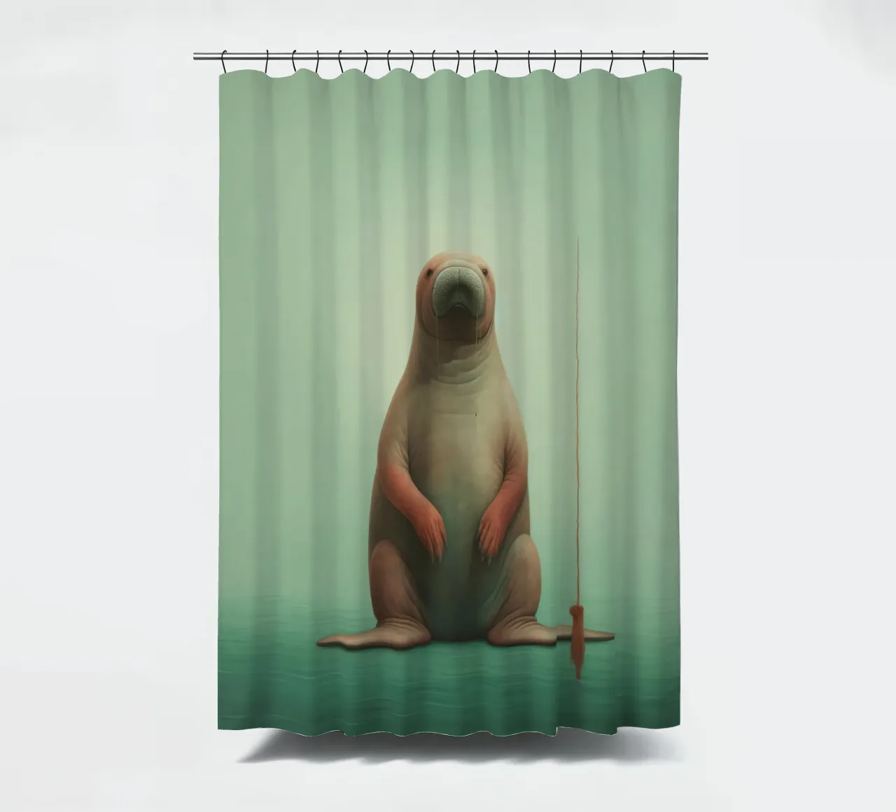 Tricheco minimo 2 tenda da doccia da Minimal Animal Art