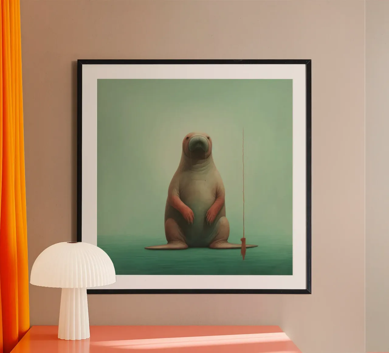 Minimo Walrus poster da Minimal Animal Art