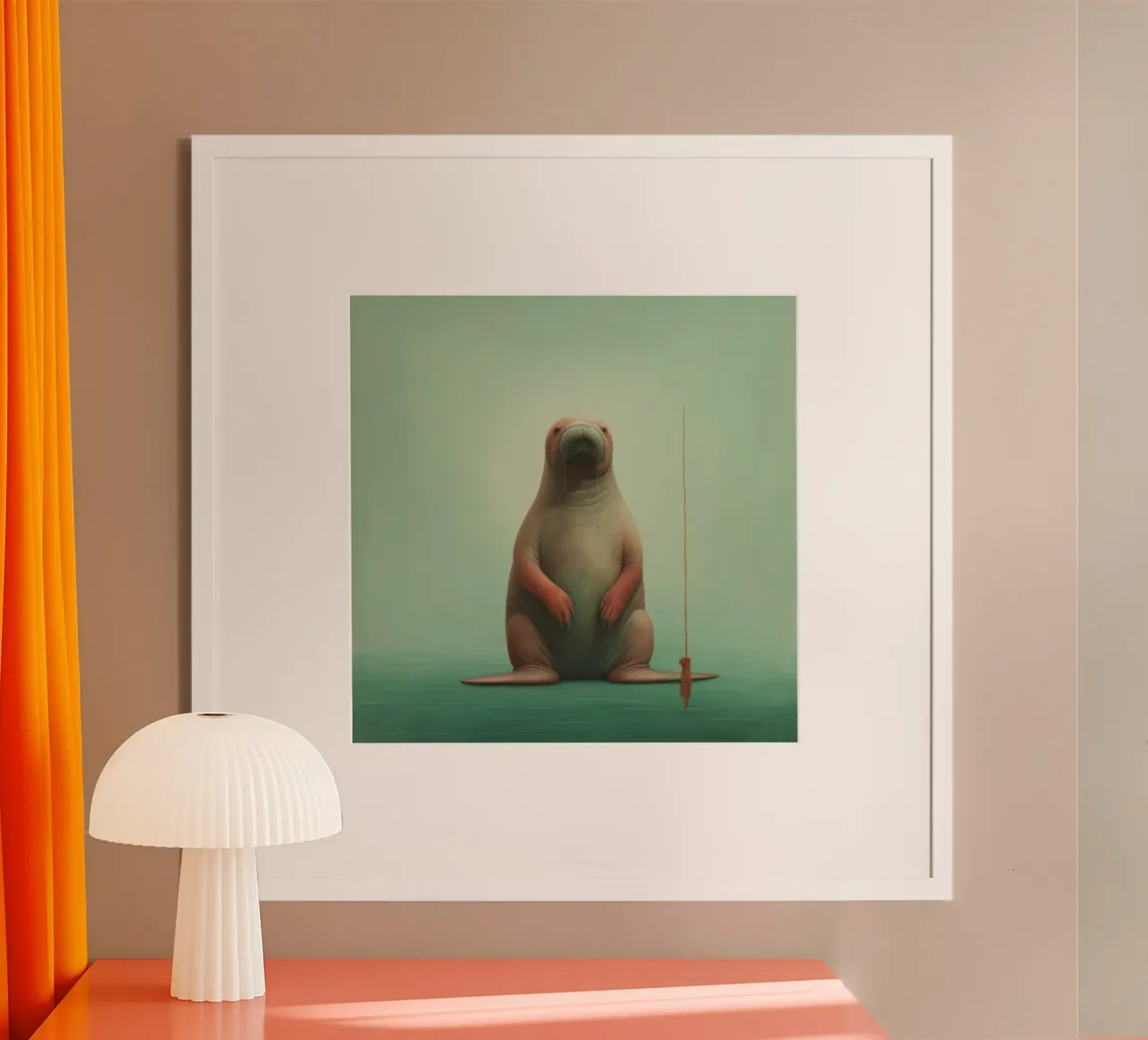 Minimo Walrus poster da Minimal Animal Art