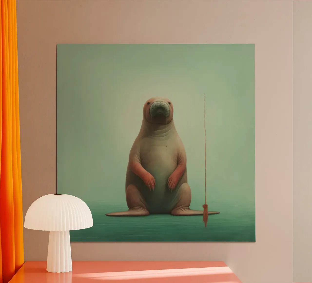 Minimo Walrus poster da Minimal Animal Art