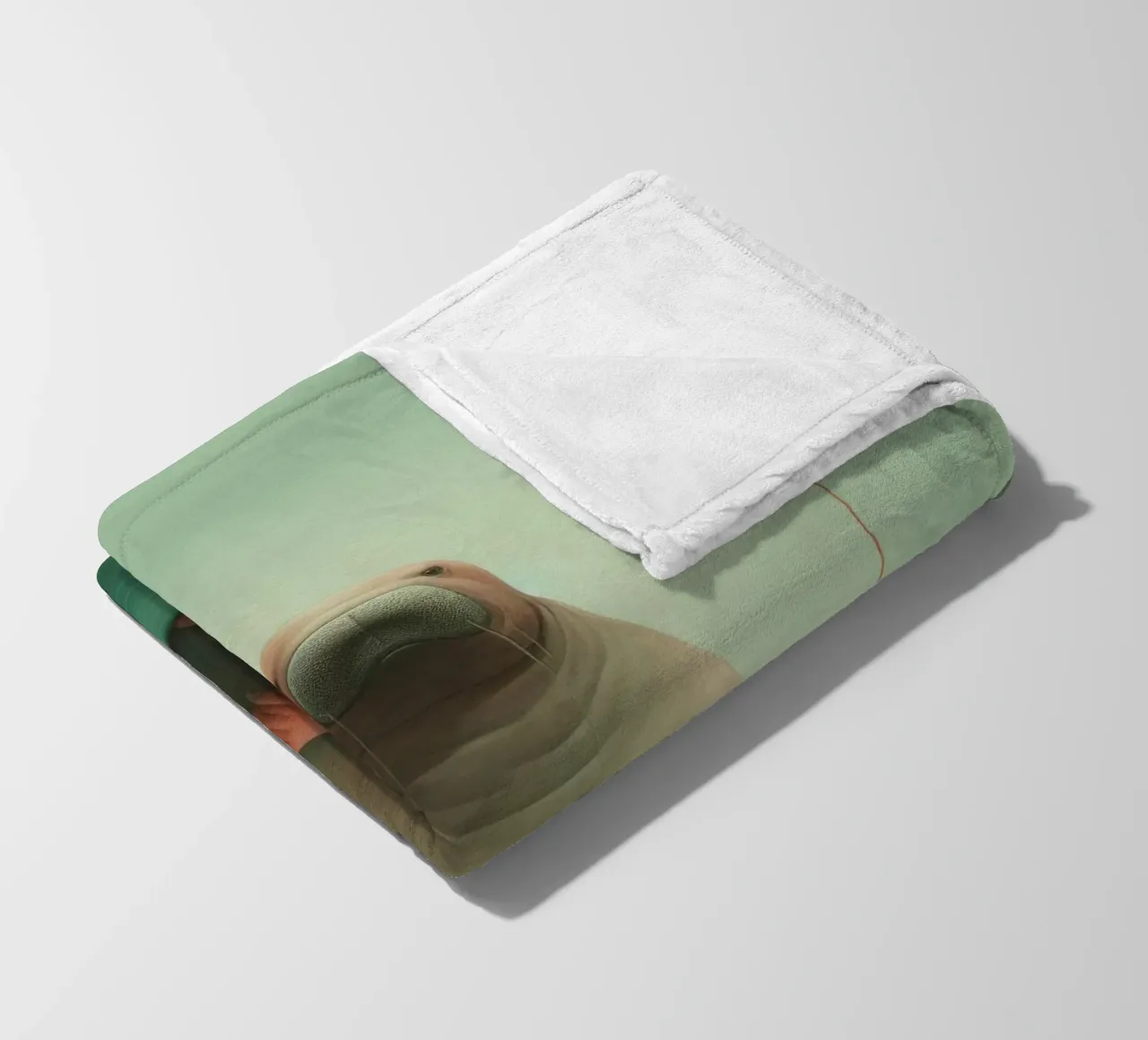 Tricheco minimo 2 coperta in pile da Minimal Animal Art