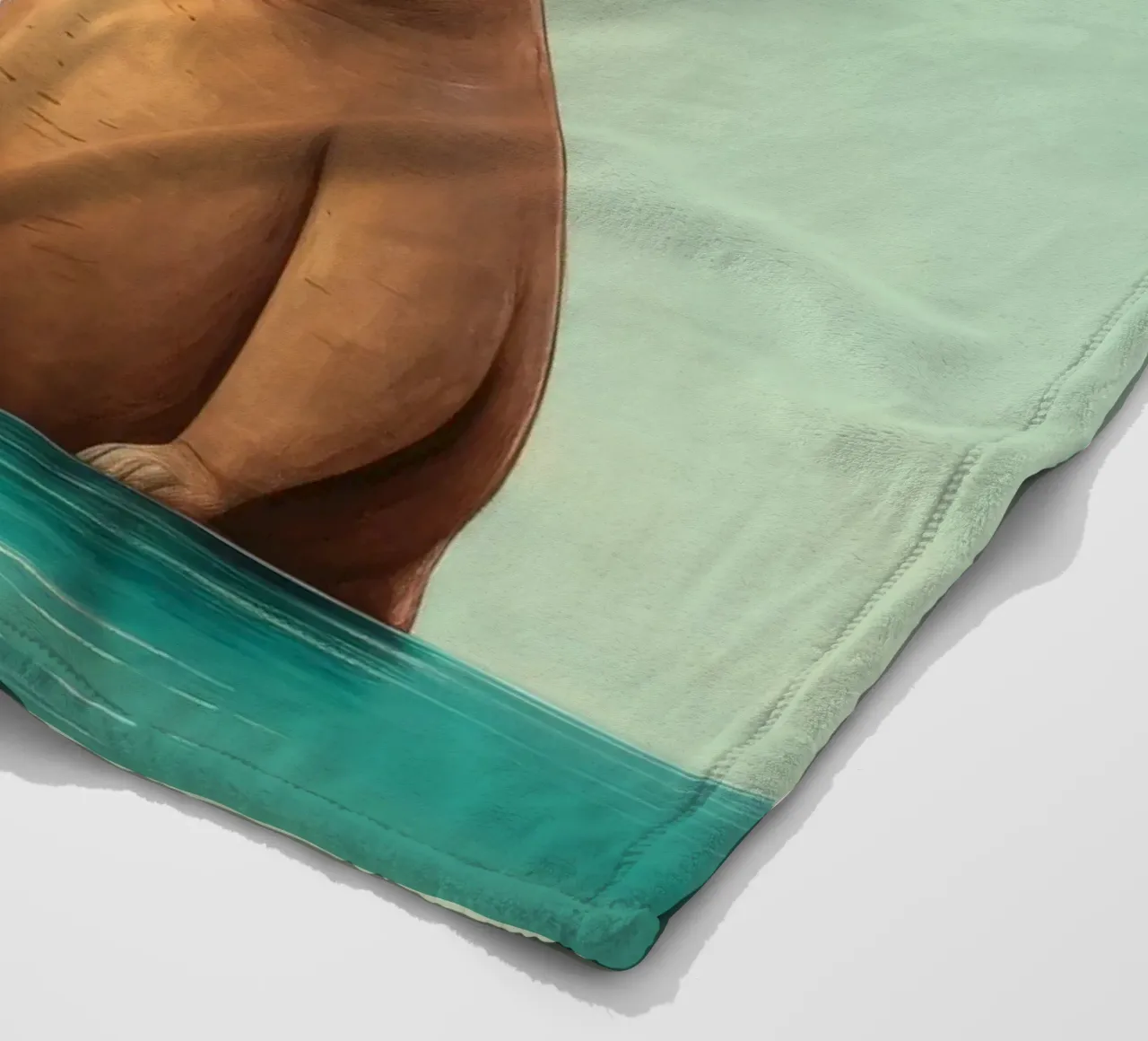 Tricheco minimo 3 coperta in pile da Minimal Animal Art