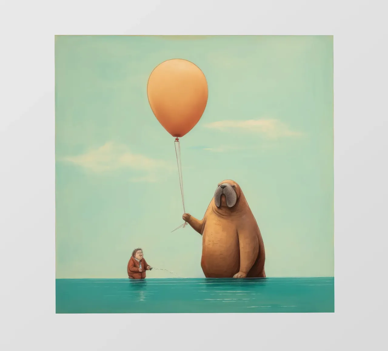 Tricheco minimo 3 telo in pvc da Minimal Animal Art