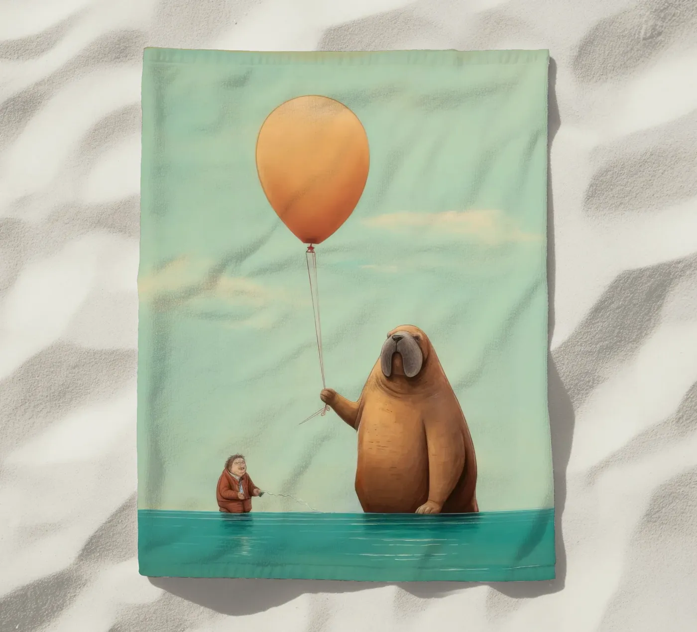Minimo Walrus telo mare da Minimal Animal Art