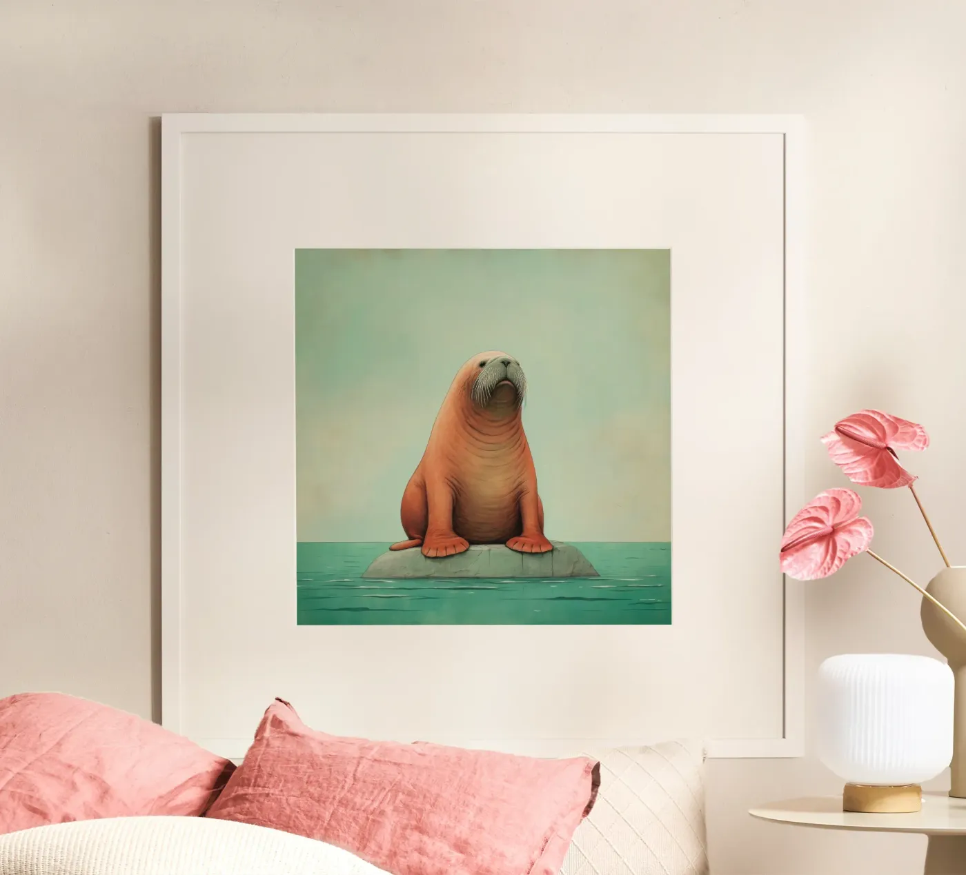 Minimo Walrus poster da Minimal Animal Art